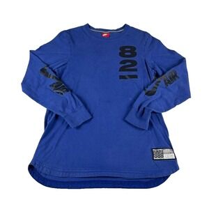 Nike‎ Pivot V3 Long Sleeve T shirt Mens Medium Blue Y2K Sportswear Streetwear